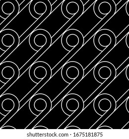 Design seamless geometric pattern. Abstract monochrome circle background. Vector art