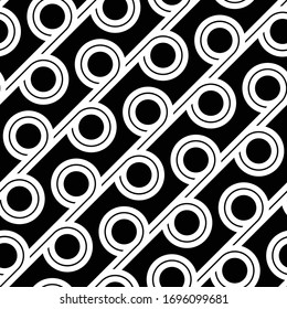 Design seamless geometric pattern. Abstract monochrome circle background. Vector art