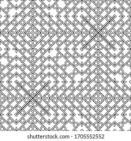 Design seamless geometric pattern. Abstract monochrome grating decorative background. Vector art