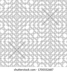 Design seamless geometric pattern. Abstract monochrome grating decorative background. Vector art