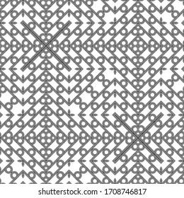 Design seamless geometric pattern. Abstract monochrome grating decorative background. Vector art