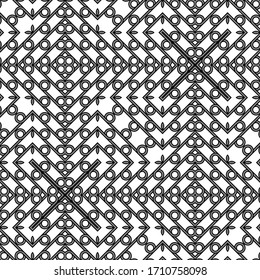 Design seamless geometric pattern. Abstract monochrome grating decorative background. Vector art