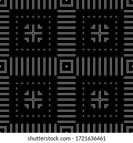 Design seamless geometric pattern. Abstract monochrome stripy background. Vector art