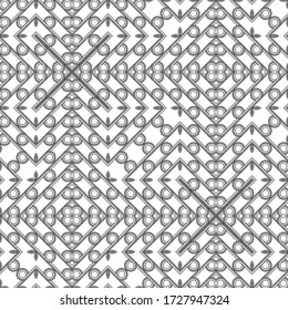 Design seamless geometric pattern. Abstract monochrome grating decorative background. Vector art