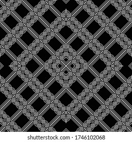 Entwurf eines nahtlosen geometrischen Musters. Abstrakter monochromer Hintergrund. Vector Art