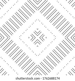 Design seamless geometric pattern. Abstract monochrome stripy background. Vector art