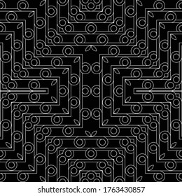 Diseño de un patrón geométrico impecable. Resumen de fondo decorativo monocromo de grava. Arte vectorial