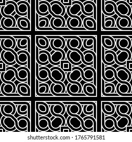 Design seamless geometric pattern. Abstract monochrome square background. Vector art