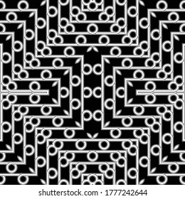 Diseño de un patrón geométrico impecable. Resumen de fondo decorativo monocromo de grava. Arte vectorial