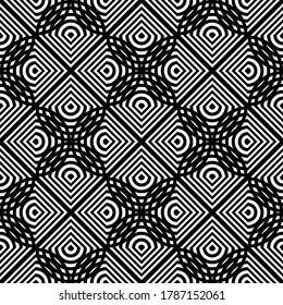 Design seamless geometric pattern. Abstract monochrome grating background. Vector art