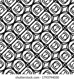Design seamless geometric pattern. Abstract monochrome grating background. Vector art