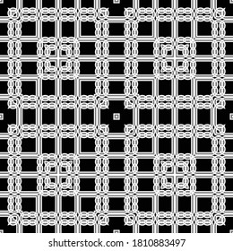 Design seamless geometric pattern. Abstract monochrome lacy background. Vector art