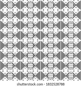 Design seamless geometric pattern. Abstract monochrome grating background. Vector art