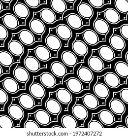 Design seamless geometric pattern. Abstract monochrome ellipse background. Vector art