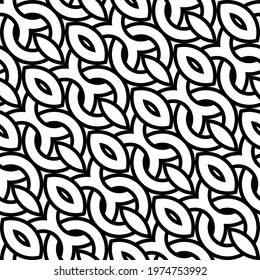 Design seamless geometric pattern. Abstract monochrome ellipse background. Vector art