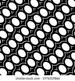 Design seamless geometric pattern. Abstract monochrome ellipse background. Vector art
