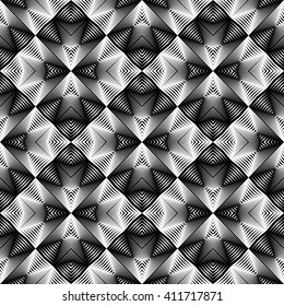 Design seamless geometric pattern. Abstract monochrome background. Vector art. No gradient