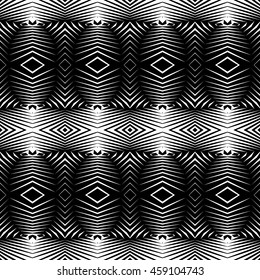 Design seamless geometric pattern. Abstract monochrome background. Vector art. No gradient
