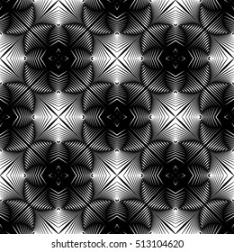 Design seamless geometric pattern. Abstract monochrome background. Vector art. No gradient