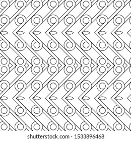 Design seamless geometric zigzag pattern. Abstract monochrome grating decorative background. Vector art