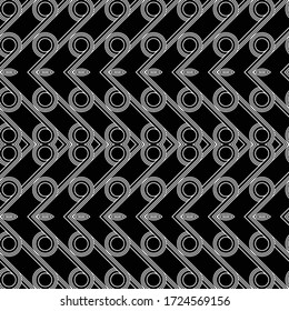 Design seamless geometric zigzag pattern. Abstract monochrome grating decorative background. Vector art