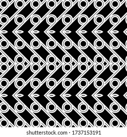 Design seamless geometric zigzag pattern. Abstract monochrome grating decorative background. Vector art