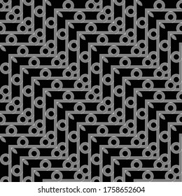 Design seamless geometric zigzag pattern. Abstract monochrome grating decorative background. Vector art