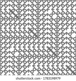 Design seamless geometric zigzag pattern. Abstract monochrome grating decorative background. Vector art