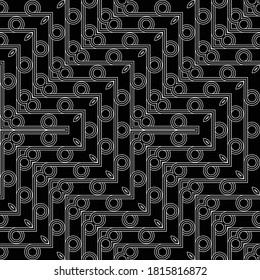 Design seamless geometric zigzag pattern. Abstract monochrome grating decorative background. Vector art