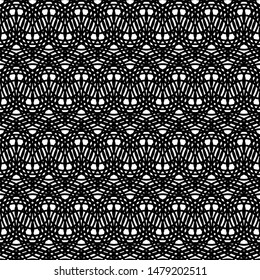 Design seamless grating pattern. Abstract monochrome interlaced background. Vector art