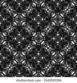 Design seamless grating pattern. Abstract monochrome interlaced background. Vector art