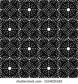 Design seamless grating pattern. Abstract monochrome interlaced background. Vector art