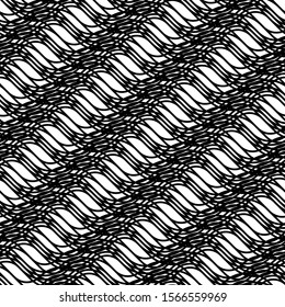 Design seamless grating pattern. Abstract monochrome interlaced background. Vector art