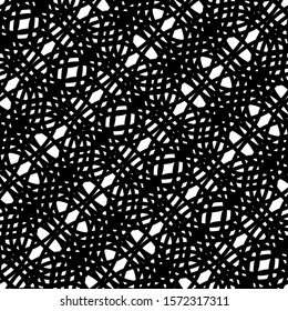 Design seamless grating pattern. Abstract monochrome interlaced background. Vector art