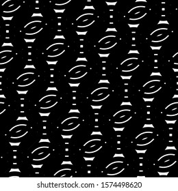Design seamless grating pattern. Abstract monochrome waving background. Vector art