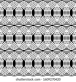 Design seamless grating pattern. Abstract monochrome interlaced background. Vector art