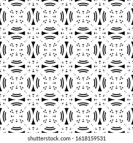 Design seamless grating pattern. Abstract monochrome interlaced background. Vector art