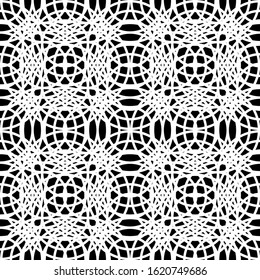 Design seamless grating pattern. Abstract monochrome interlaced background. Vector art
