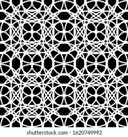 Design seamless grating pattern. Abstract monochrome interlaced background. Vector art