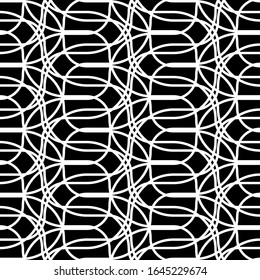 Design seamless grating pattern. Abstract monochrome interlaced background. Vector art