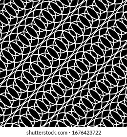 Design seamless grating pattern. Abstract monochrome interlaced background. Vector art