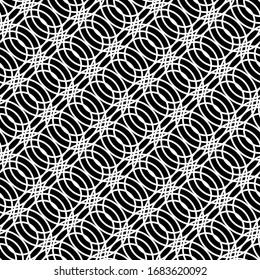 Design seamless grating pattern. Abstract monochrome interlaced background. Vector art