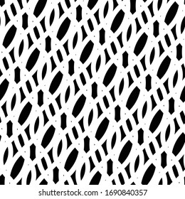 Design seamless grating pattern. Abstract monochrome interlaced background. Vector art
