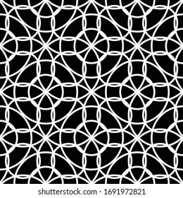Diseñar un patrón de grava sin fisuras. Fondo entrelazado monocromo abstracto. Arte vectorial