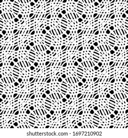 Design seamless grating pattern. Abstract monochrome interlaced background. Vector art