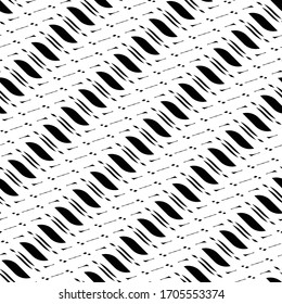 Design seamless grating pattern. Abstract monochrome interlaced background. Vector art