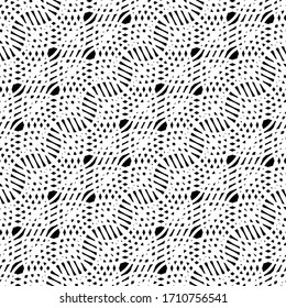 Design seamless grating pattern. Abstract monochrome interlaced background. Vector art