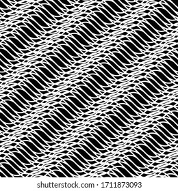 Design seamless grating pattern. Abstract monochrome interlaced background. Vector art