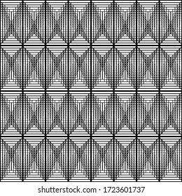 Design seamless grating pattern. Abstract monochrome lacy background. Vector art