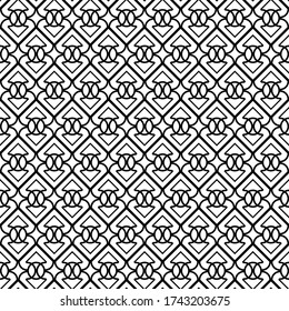 Design seamless grating pattern. Abstract monochrome geometric background. Vector art